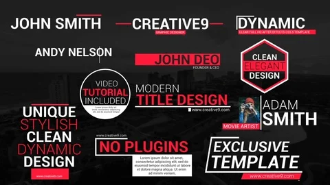 Lower Third Titles Stock After Effects