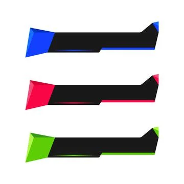Lower third tittle banner set vector Stock Illustration