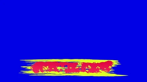Lower third two layers of red and yellow with a blue background. 4k banner	 Stock Footage 245049075