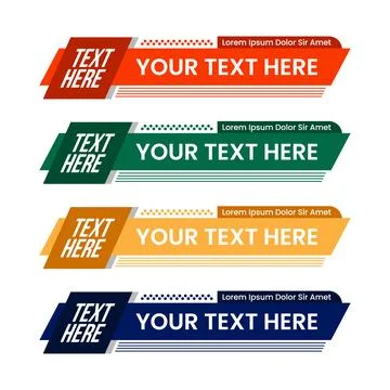 Lower Third Vector Template Illustrazione stock