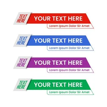 Lower Third Vector Template Illustrazione stock