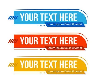 Lower Third Vector Template. Lower Thirds Pack Illustrazione stock