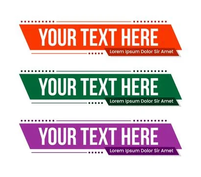 Lower Third Vector Template. Lower Thirds Pack Stock Illustration