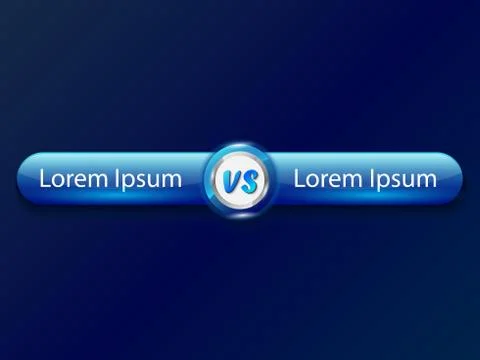 Lower third versus banner Stock Illustration