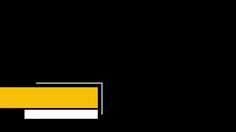 Lower third yellow animation title. Simple modern 4k resolution. Stock Footage 287262781
