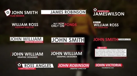 Lower Thirds 스톡 After Effects