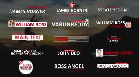 Lower Thirds Catálogo de After Effects