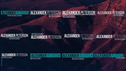 Lower Thirds After Effects stock