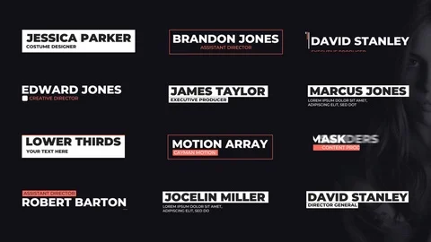 Lower Thirds After Effects stock