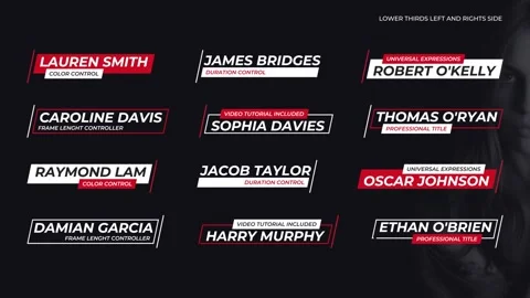 Lower Thirds Стоковые After Effects