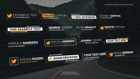 Lower Thirds And Titles After Effects stock