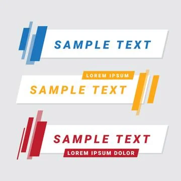 Lower thirds banner template Stock Illustration