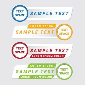 Lower thirds banner template Stock Illustration