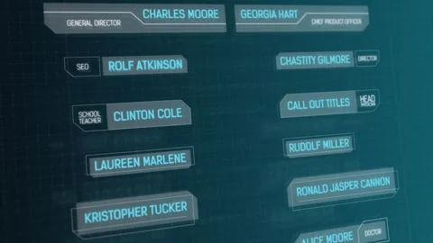 Lower Thirds HUD After Effects stock