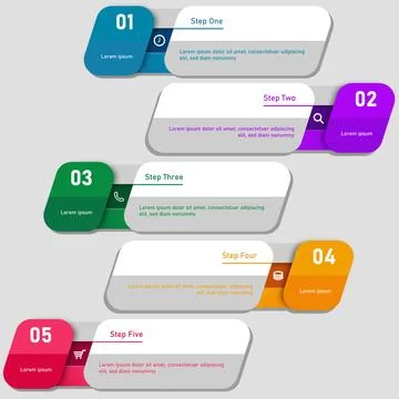 Lower thirds infographic elements Stock Illustration