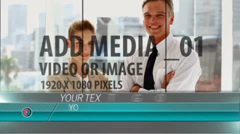 Lower thirds with Logo After Effects stock