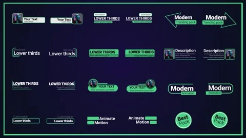 Lower Thirds pack ~ After Effects Project #254356928 | Pond5