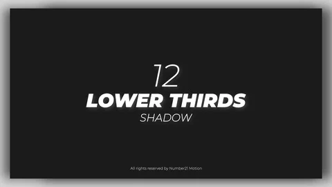 Lower Thirds Shadow After Effects stock