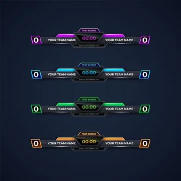 Lower thirds template. Digital score board broadcast graphic Stock Illustration