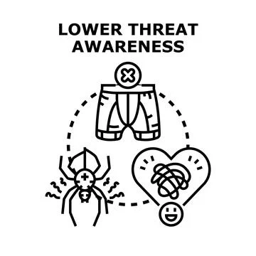 Lower threat awareness concept vector illustration Stock Illustration