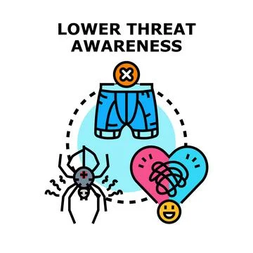 Lower threat awareness concept vector illustration Stock Illustration