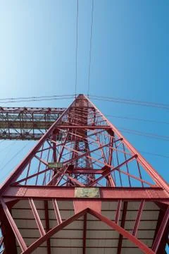 Lower  view of the Biscay Bridge Stock Photos