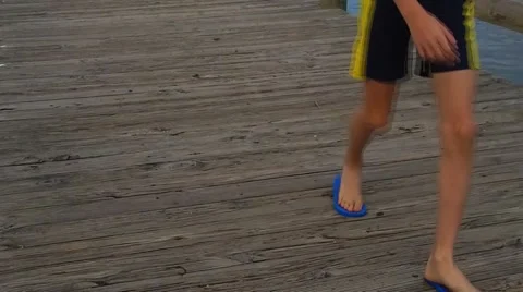 Lower view of dock Stock-Footage 46069897