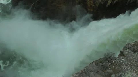 Lower Yellowstone Falls Stock Footage 21556280