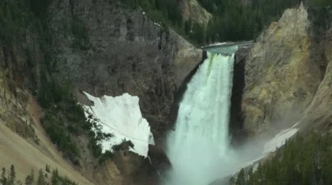Lower Yellowstone Falls Stock Footage 21556725