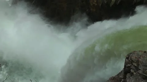 Lower Yellowstone Falls Stock Footage 21627862