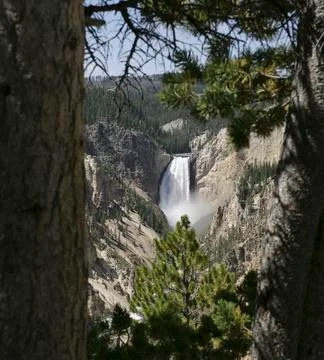 Lower yellowstone falls Stock Photos