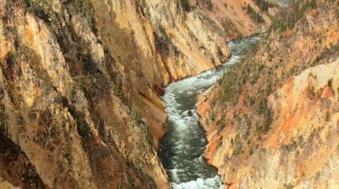 Lower Yellowstone Waterfall 2 BigWeb 스톡 동영상 878890