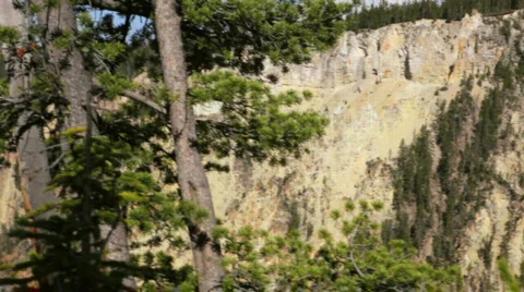Lower Yellowstone Waterfall 5 BigWeb 스톡 동영상 878909