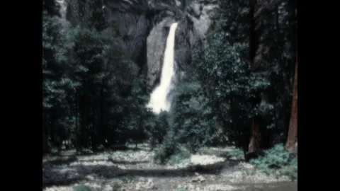 Lower Yosemite Fall 1967 Stock Footage 275847326