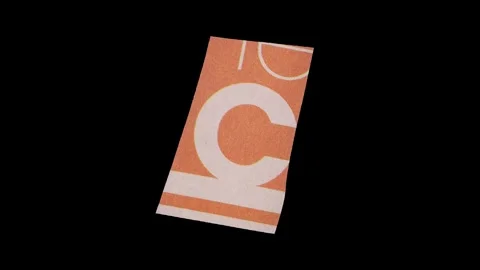 Lowercase C Letter in Paper Cut Letter. Ransom Letter style. Magazine Cut O.. Stock Footage 257000632