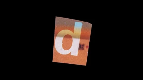 Lowercase D Letter in Paper Cut Letter. Ransom Letter style. Magazine Cut O.. Stock Footage 257000644