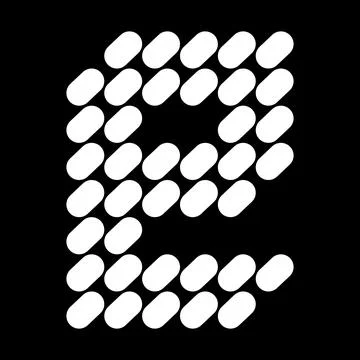 Lowercase "e" letter design. Made from a composition of natural stone or spot Stock Illustration