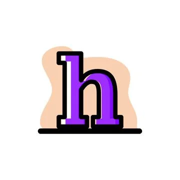 Lowercase H Conceptual Vector Illustration Design Icon Stock Illustration