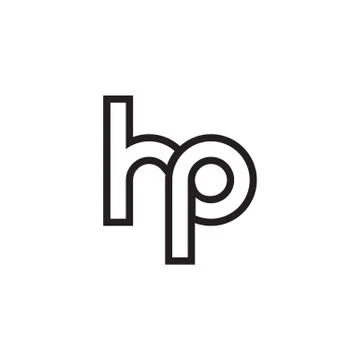Lowercase H P connect letters icon design vector Stock Illustration