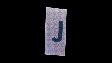 Lowercase J Letter in Paper Cut Letter. Ransom Letter style. Magazine Cut O.. Stock Footage 257000720