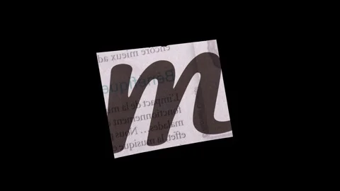 Lowercase K Letter in Paper Cut Letter. Ransom Letter style. Magazine Cut O.. Video stock 257000752