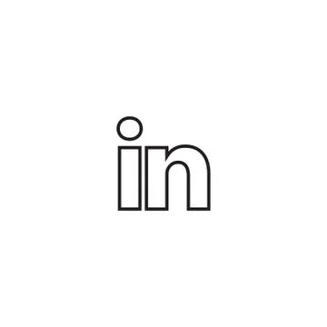 Lowercase letter I N line icon Stock Illustration