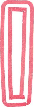 Lowercase letter l drawing with Red Marker Illustrazione stock