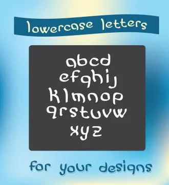 Lowercase letters vector Stock Illustration