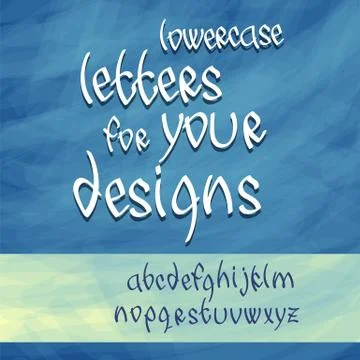 Lowercase letters vector Stock Illustration