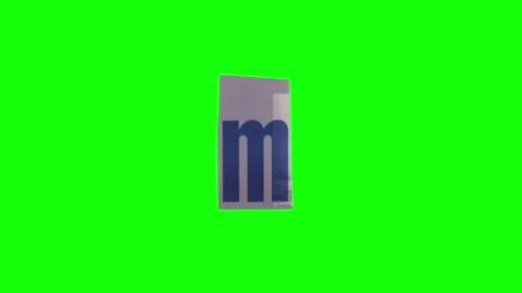 Lowercase M Letter in Paper Cut Letter. Ransom Letter style. Magazine Cut O.. Stock Footage 257001660