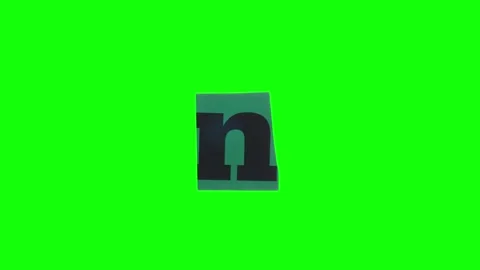 Lowercase N Letter in Paper Cut Letter. Ransom Letter style. Magazine Cut O.. Stock Footage 257001667