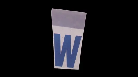 Lowercase W Letter in Paper Cut Letter. ... | Stock Video | Pond5