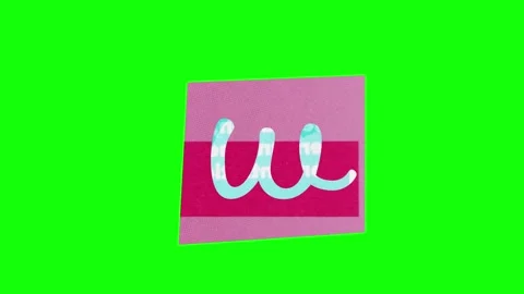 Lowercase W Letter in Paper Cut Letter. Ransom Letter style. Magazine Cut O.. Stock Footage 257001759