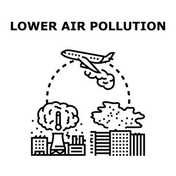 Lowering air pollution concept saving environment and earth Stock Illustration